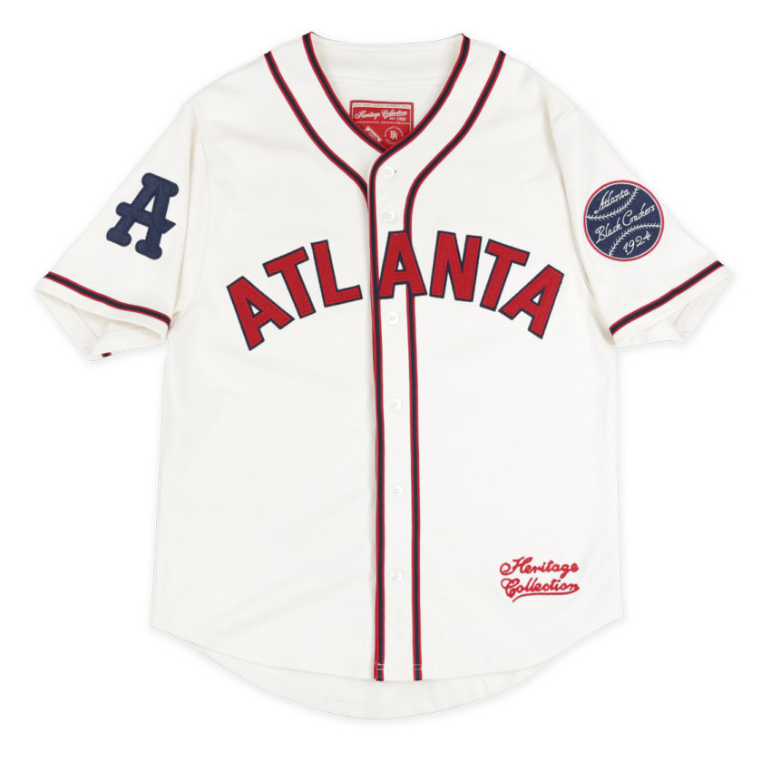 Men's Atlanta Black Crackers Replica Ivory Heritage Jersey