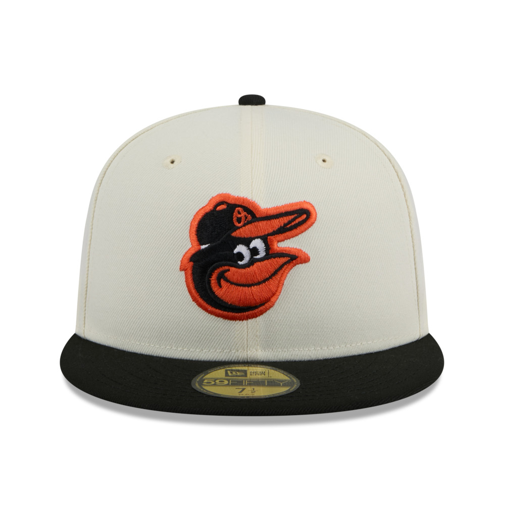 Men’s New Era Baltimore Orioles Chrome White and Black 59FIFTY Fitted Cap