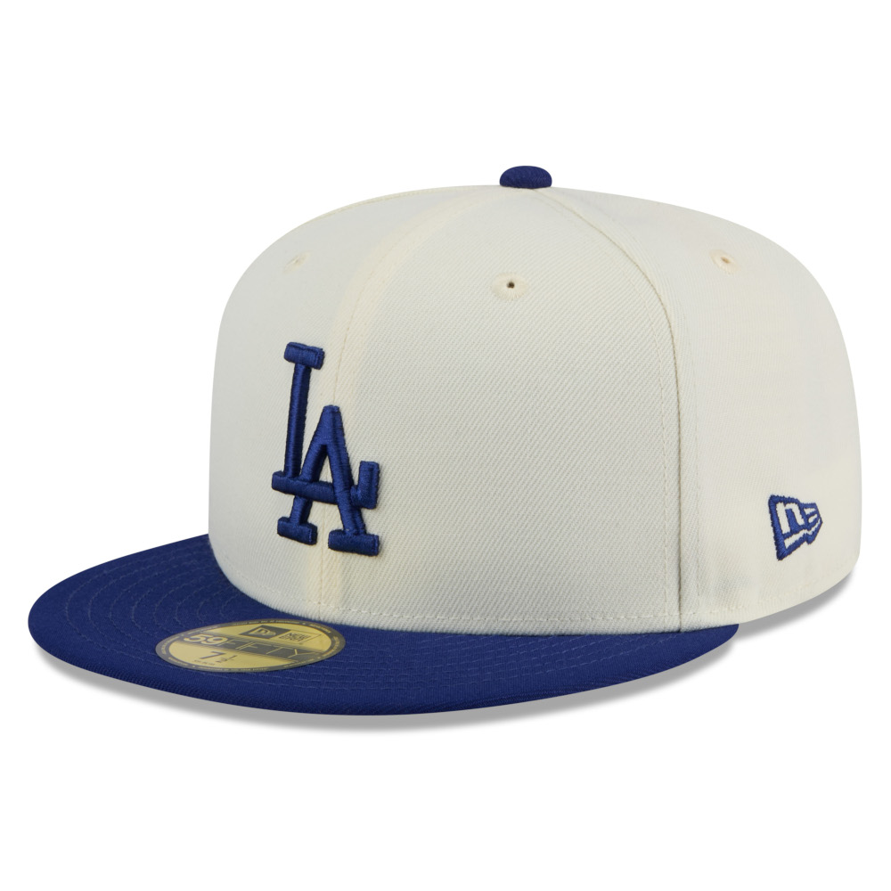 Men’s New Era Los Angeles Dodgers Chrome White and Royal 59FIFTY Fitted Cap Men’s New Era Los Angeles Dodgers Chrome White and Royal 59FIFTY Fitted Cap