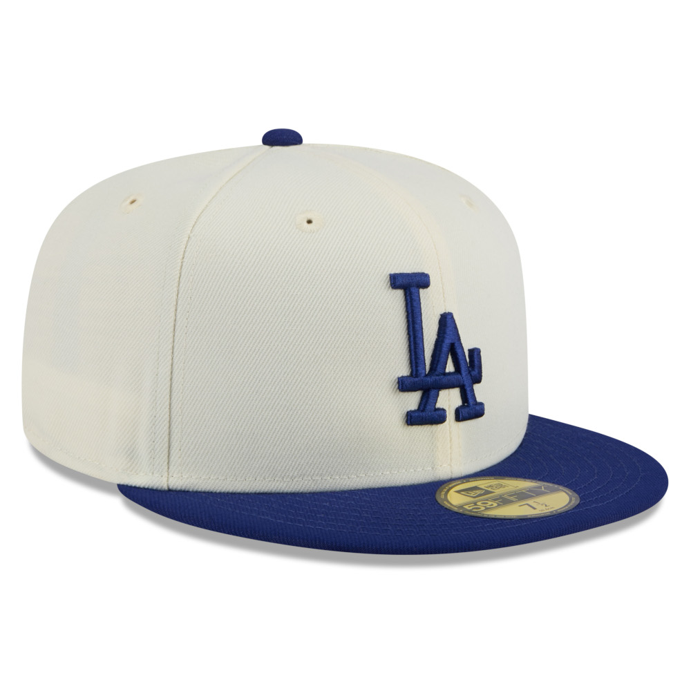 Men’s New Era Los Angeles Dodgers Chrome White and Royal 59FIFTY Fitted Cap Men’s New Era Los Angeles Dodgers Chrome White and Royal 59FIFTY Fitted Cap