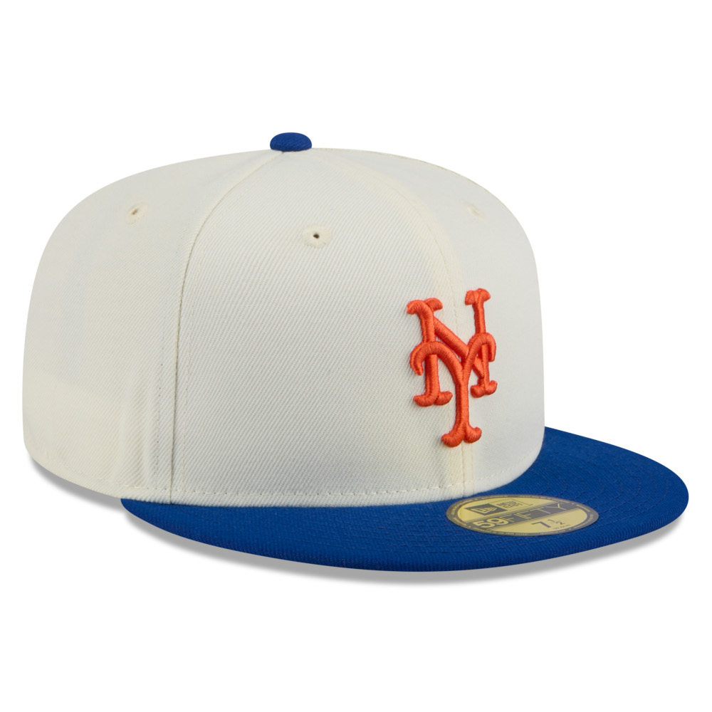 Men’s New Era New York Mets Chrome White and Royal 59FIFTY Fitted Cap