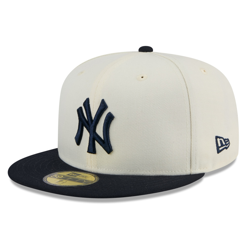 Men’s New Era New York Yankees Chrome White and Navy 59FIFTY Fitted Cap