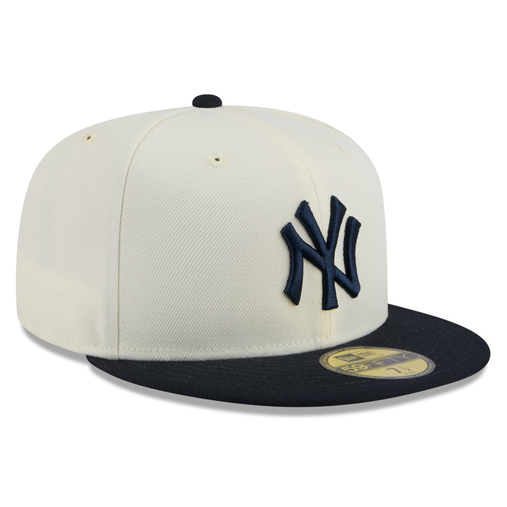 Men's New Era New York Yankees Chrome White and Navy 59FIFTY