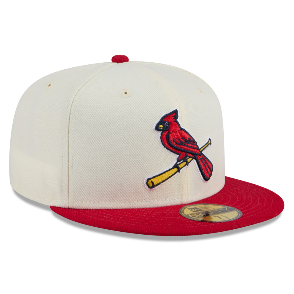 Men’s New Era St. Louis Cardinals Chrome White and Red 59FIFTY Fitted Cap