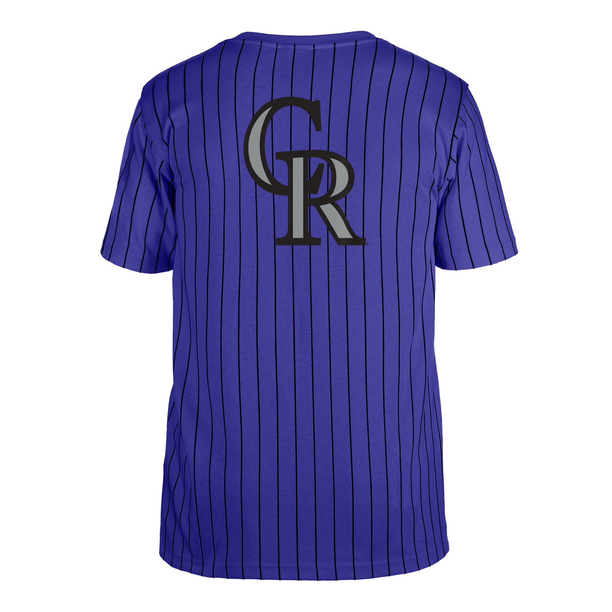 Men’s New Era Colorado Rockies Purple Pinstriped T-Shirt