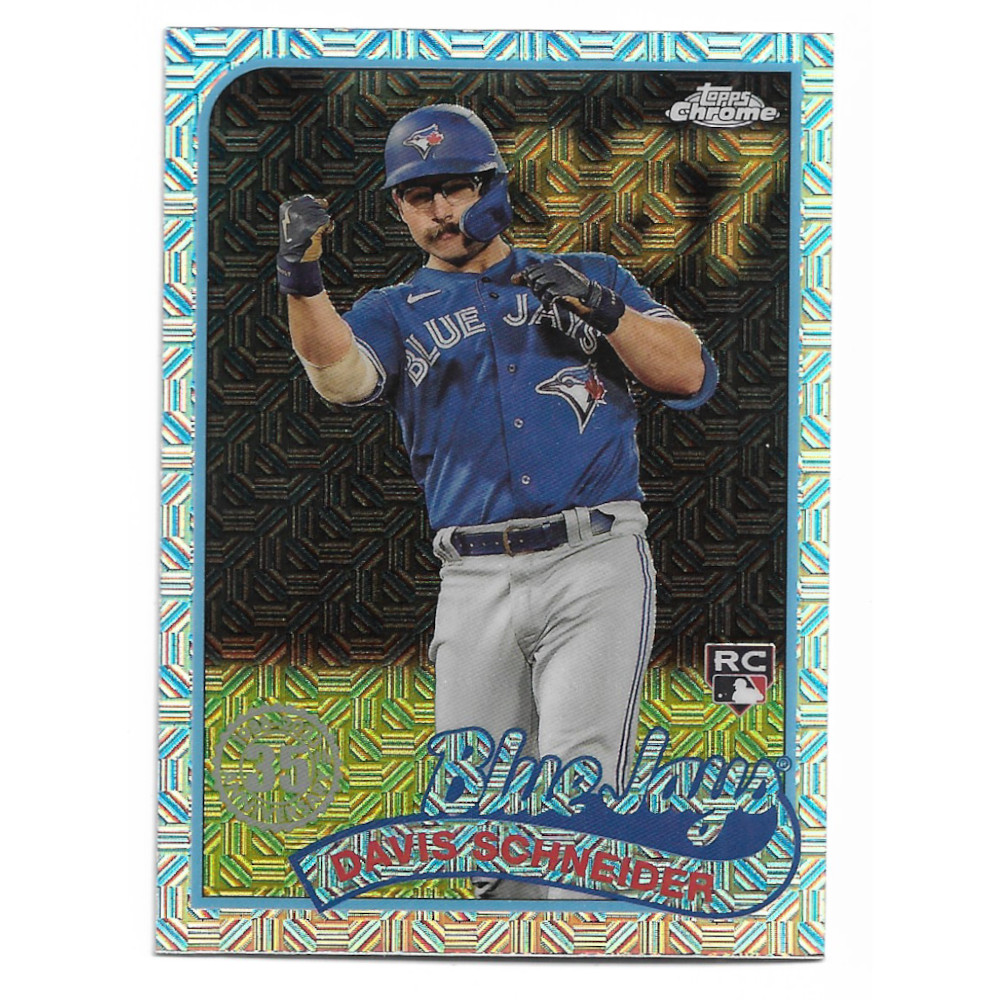 Davis Schneider 2024 Topps Series 1 35th 1989 Silver Pack Chrome # 14 Rookie Card