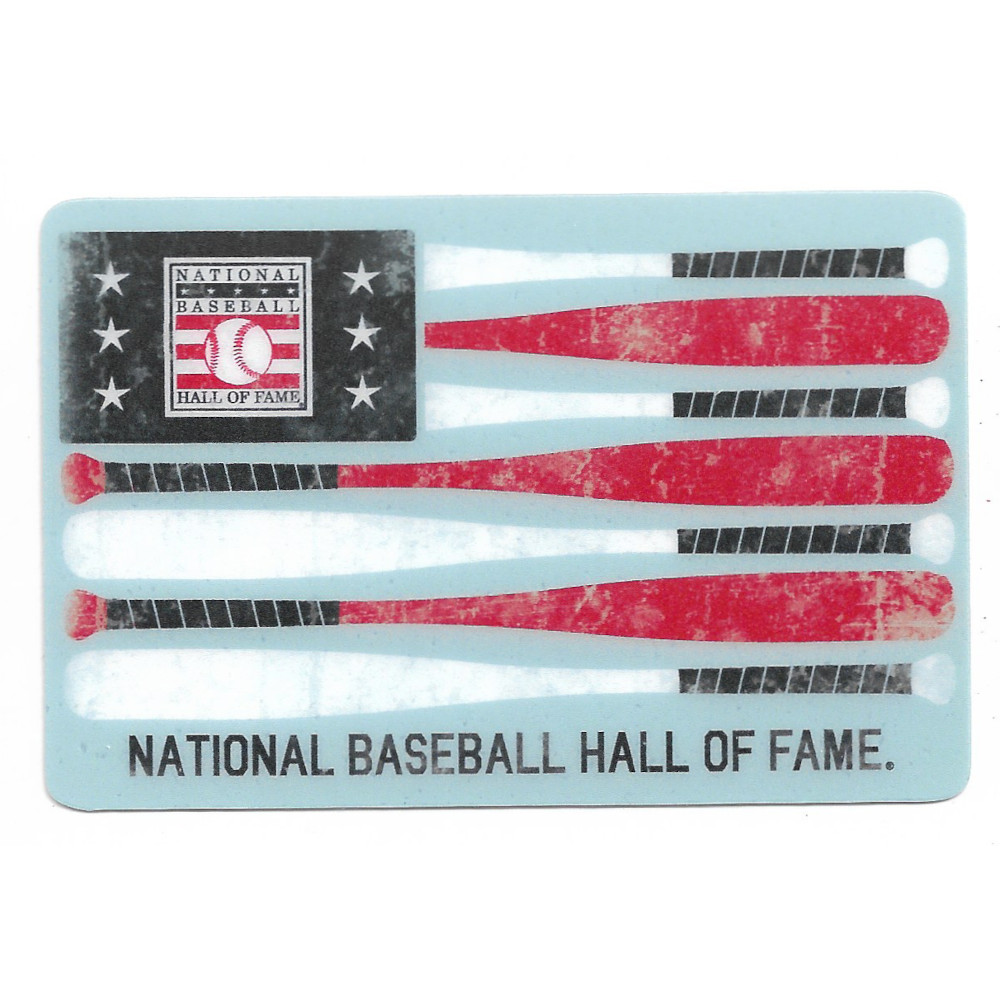 Baseball Hall of Fame Skimmed American Flag Vinyl Decal