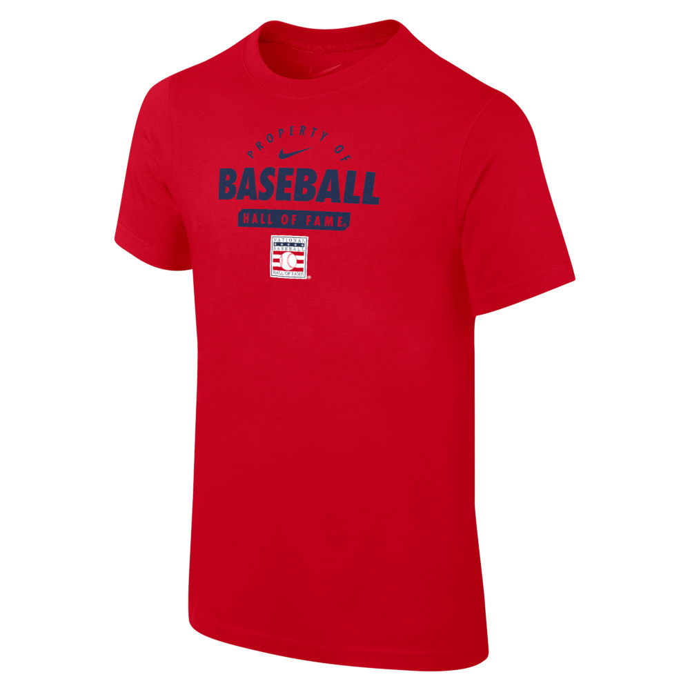 Youth Nike Property of Baseball Hall of Fame Red Core T-Shirt