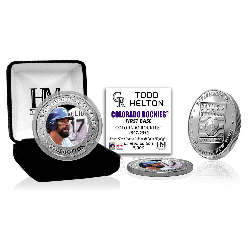 Todd Helton Colorado Rockies Hall of Fame Silver Photo Coin Todd Helton Colorado Rockies Hall of Fame Silver Photo Coin