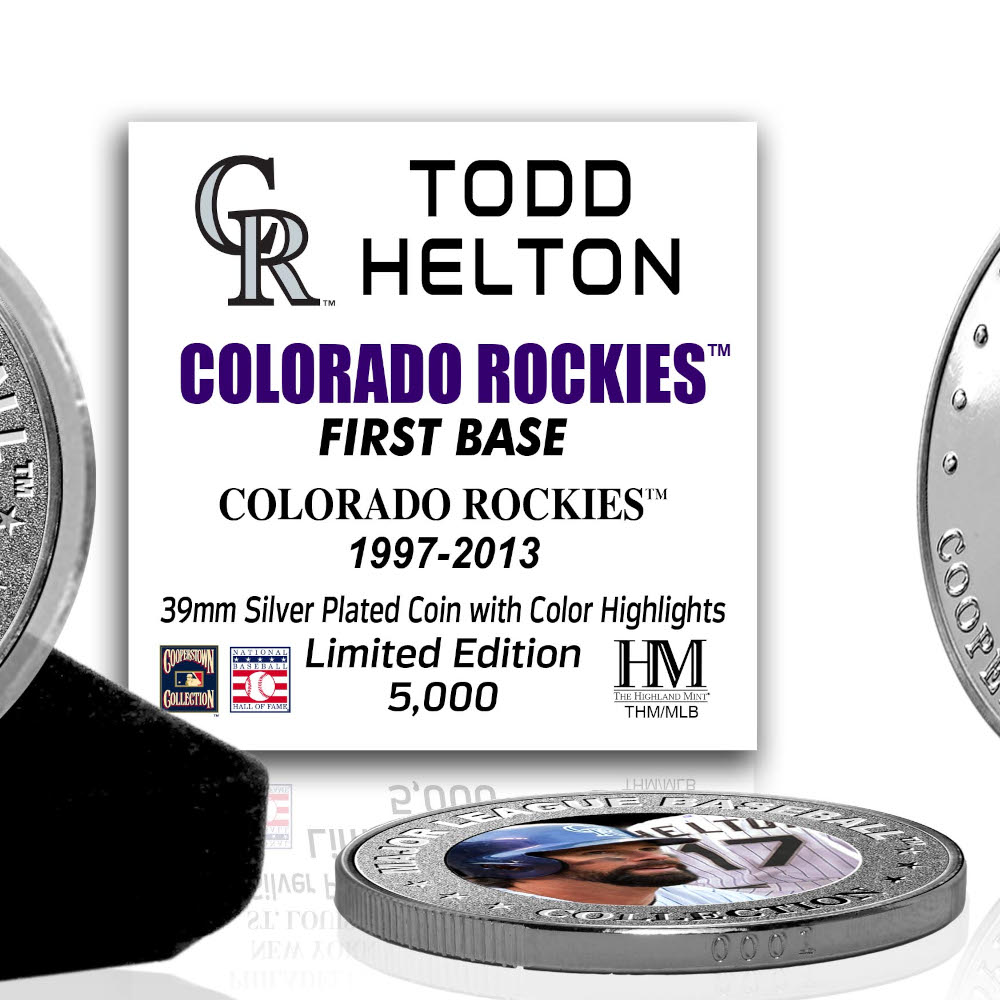Todd Helton Colorado Rockies Hall of Fame Silver Photo Coin Todd Helton Colorado Rockies Hall of Fame Silver Photo Coin