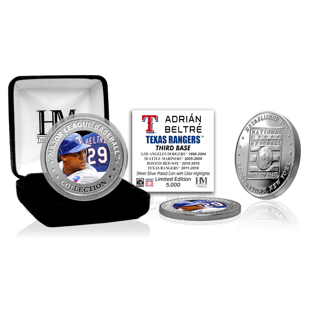 Adrian Beltré Texas Rangers Hall of Fame Silver Photo Coin