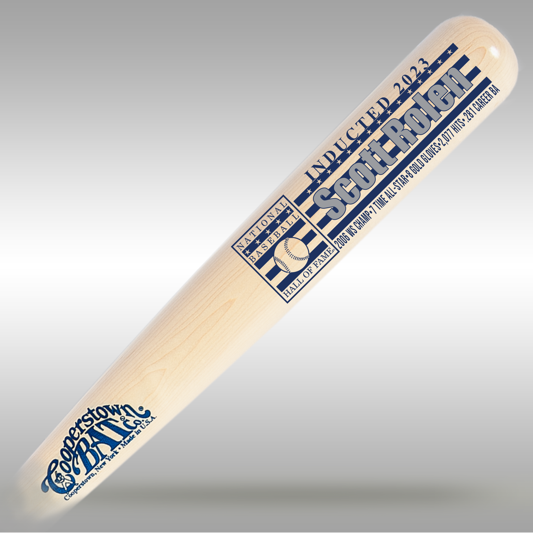 Scott Rolen Baseball Hall of Fame Silver Player Series Full Size Bat