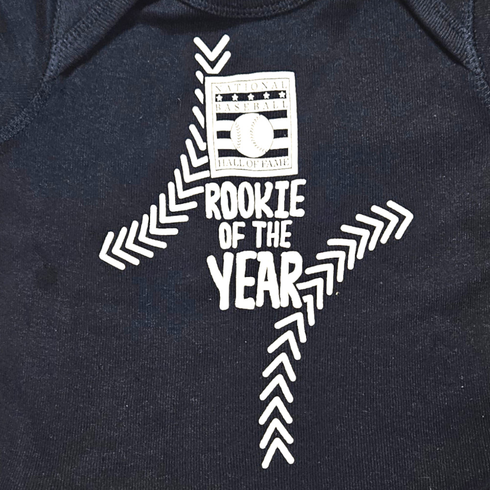 Baseball Hall of Fame Newborn & Infant Rookie Of The Year Navy Onesie Baseball Hall of Fame Newborn & Infant Rookie Of The Year Navy Onesie