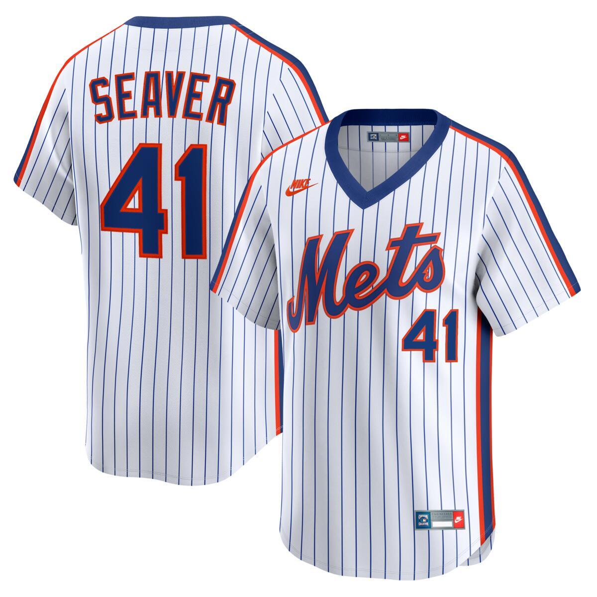 Men’s Tom Seaver Nike Vapor Premier Limited New York Mets Home Replica Jersey