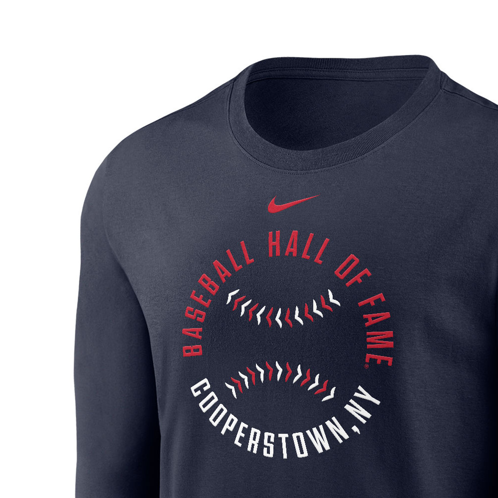 Youth Nike Baseball Hall of Fame Stitches Navy Long Sleeve T-Shirt Youth Nike Baseball Hall of Fame Stitches Navy Long Sleeve T-Shirt