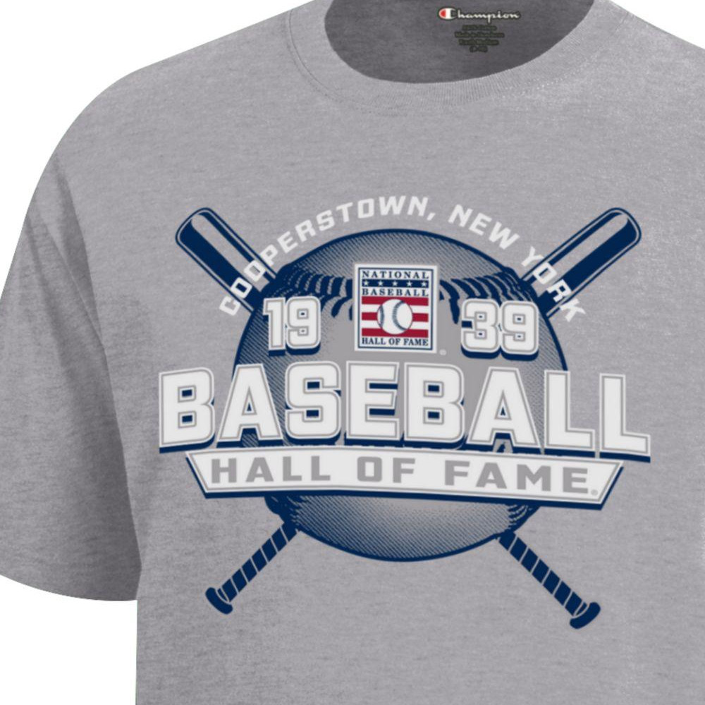 Youth Champion Baseball Hall of Fame 1939 Oxford Grey T-Shirt