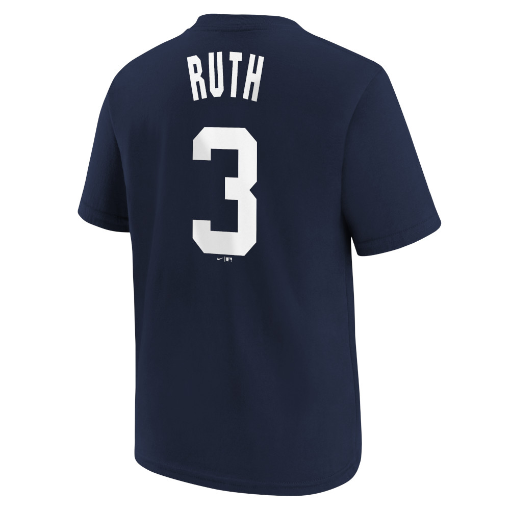 Youth Nike Babe Ruth New York Yankees Navy Name & Number T-Shirt 2024