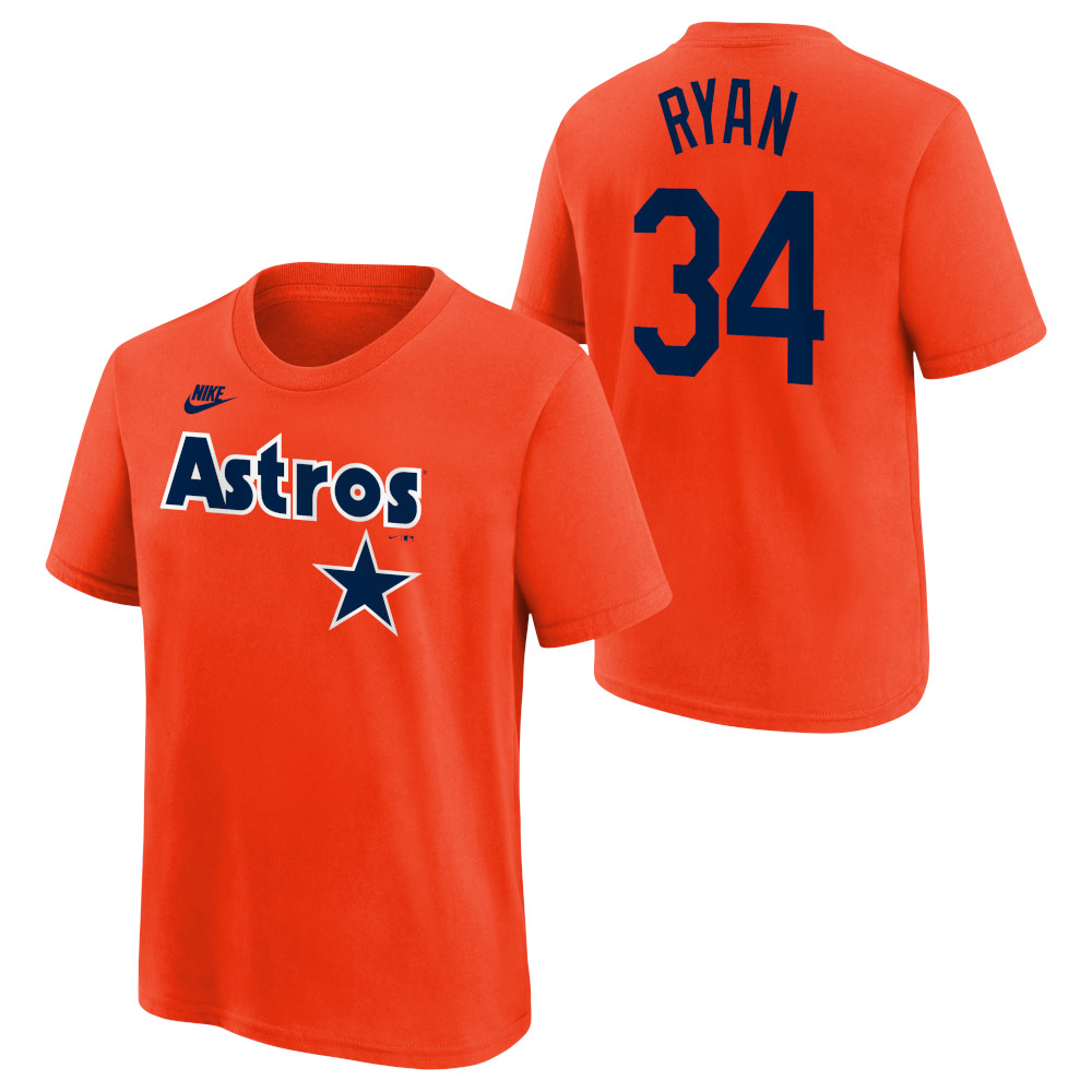 Youth Nike Nolan Ryan Houston Astros Orange Name & Number T-Shirt Youth Nike Nolan Ryan Houston Astros Orange Name & Number T-Shirt
