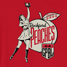Unisex Teambrown Rockford Peaches Diamond Red T-Shirt Unisex Teambrown Rockford Peaches Diamond Red T-Shirt