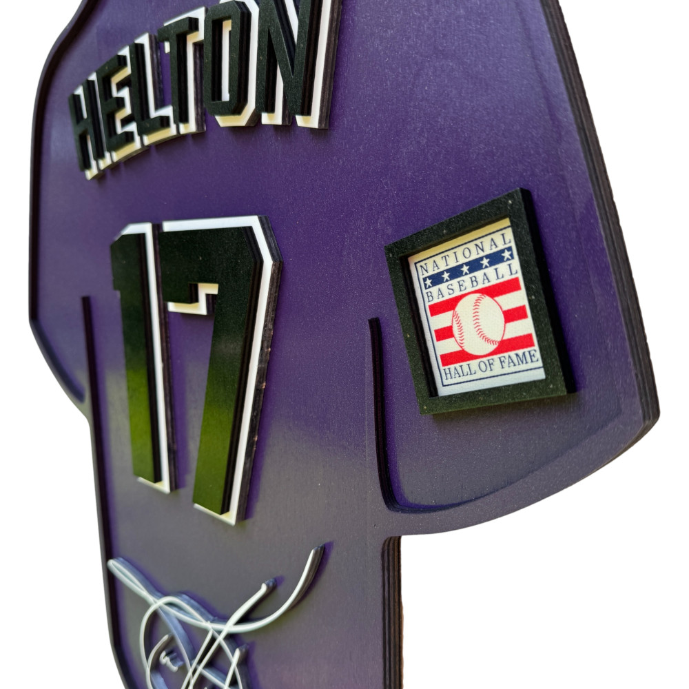 Todd Helton 3D Signature Wood Jersey 19 x 18 Wall Sign (purple)