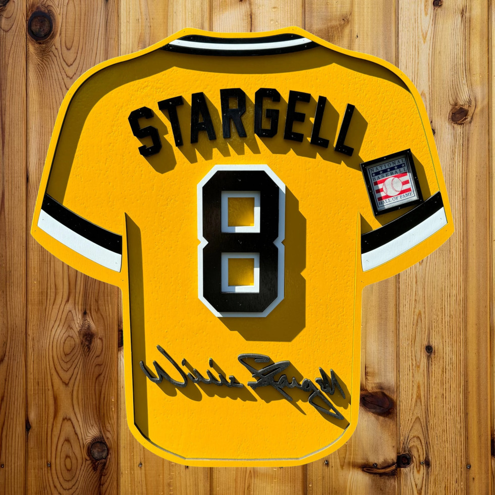 Willie Stargell 3D Signature Wood Jersey 19 x 18 Wall Sign