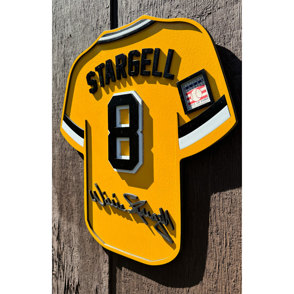 Willie Stargell 3D Signature Wood Jersey 19 x 18 Wall Sign (yellow) Willie Stargell 3D Signature Wood Jersey 19 x 18 Wall Sign (yellow)