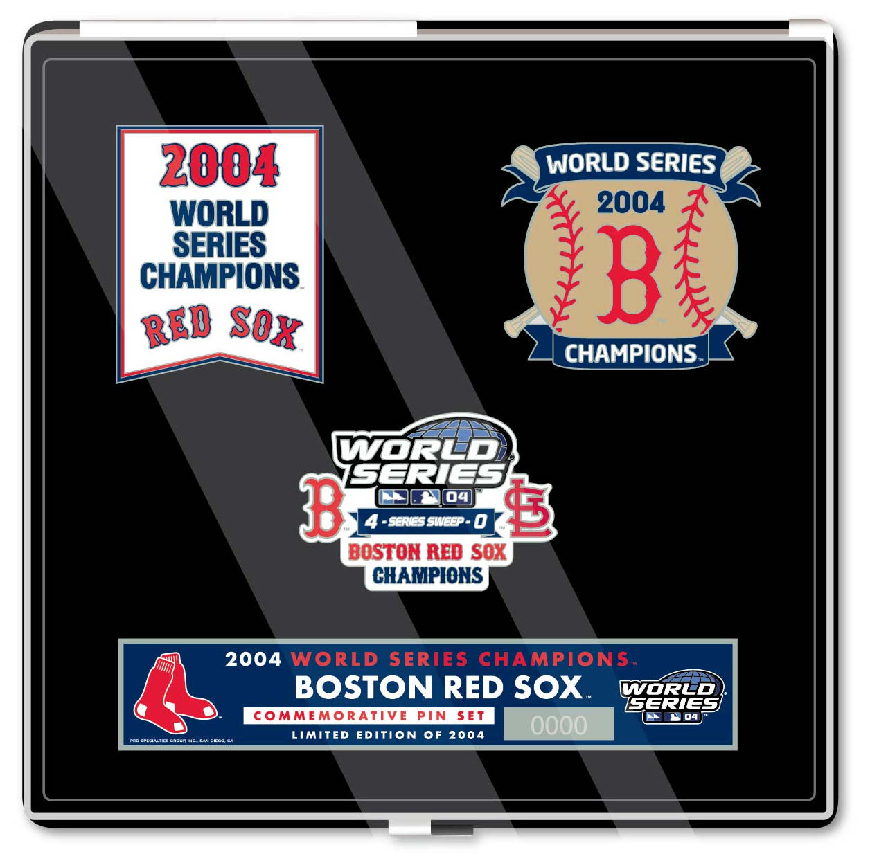 2004 Boston Red Sox World Series Champions Limited Edition Pin Set 2004 Boston Red Sox World Series Champions Limited Edition Pin Set