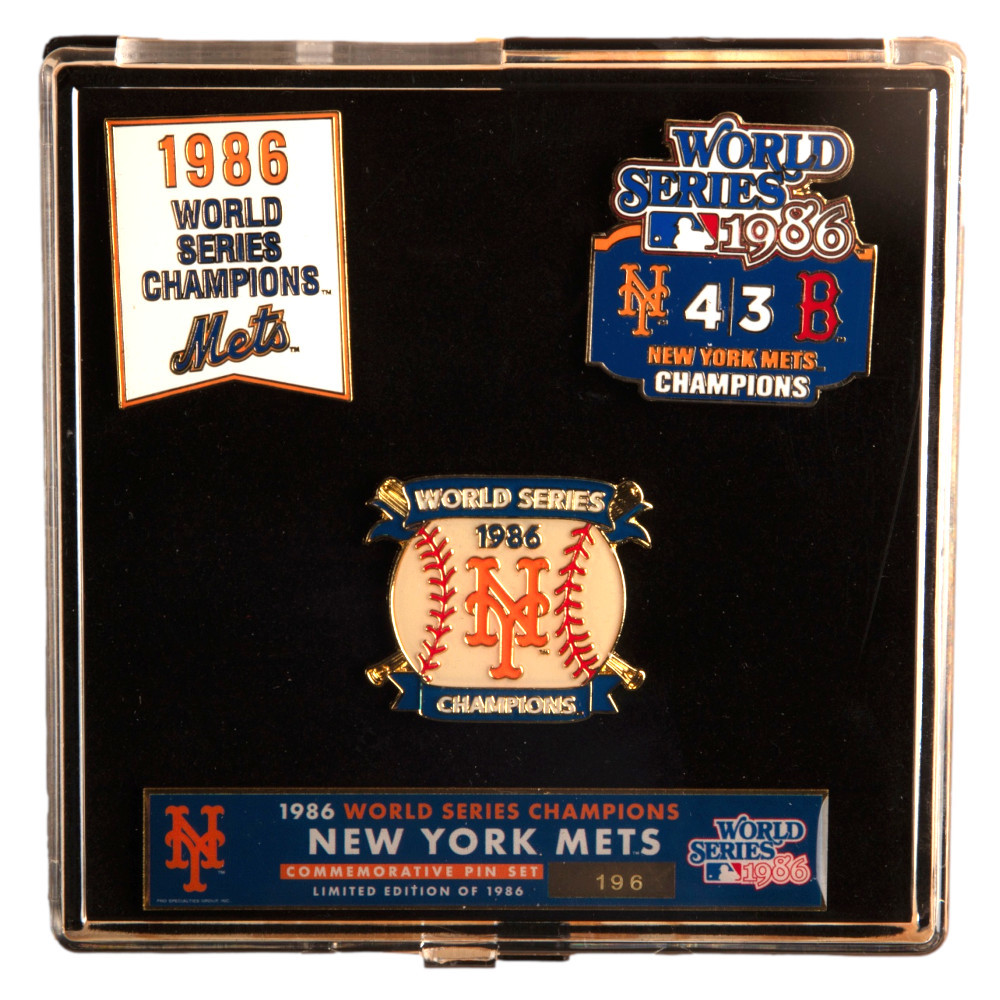 1986 New York Mets World Series Champions Limited Edition Pin Set