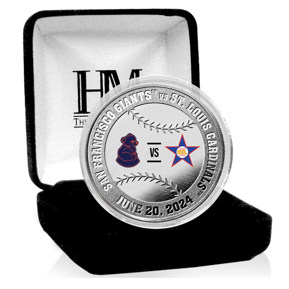 Giants vs Cardinals Game at Rickwood Field 2024 Silver Plated Mint Coin Ltd Ed of 2,024 Giants vs Cardinals Game at Rickwood Field 2024 Silver Plated Mint Coin Ltd Ed of 2,024