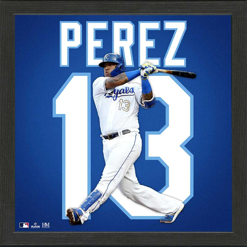 Highland Mint Salvador Perez Kansas City Royals 13 x 13 Impact Jersey Framed Print Highland Mint Salvador Perez Kansas City Royals 13 x 13 Impact Jersey Framed Print