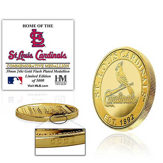 Busch Stadium 24kt Gold Flash Plated Limited Edition Mint Coin