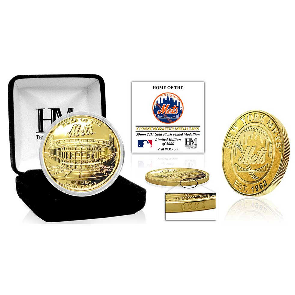Citi Field 24kt Gold Flash Plated Limited Edition Mint Coin Citi Field 24kt Gold Flash Plated Limited Edition Mint Coin