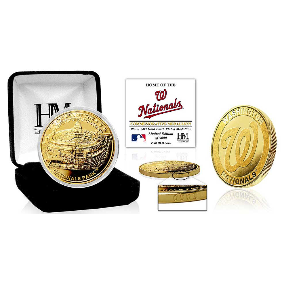 コレクション National Baseball Hall Gold Coin Nationals Park 24kt Gold Flash Plated Limited Edition Mint Coin