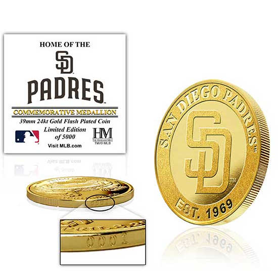 Petco Park 24kt Gold Flash Plated Limited Edition Mint Coin