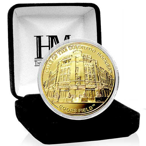 Coors Field 24kt Gold Flash Plated Limited Edition Mint Coin Coors Field 24kt Gold Flash Plated Limited Edition Mint Coin