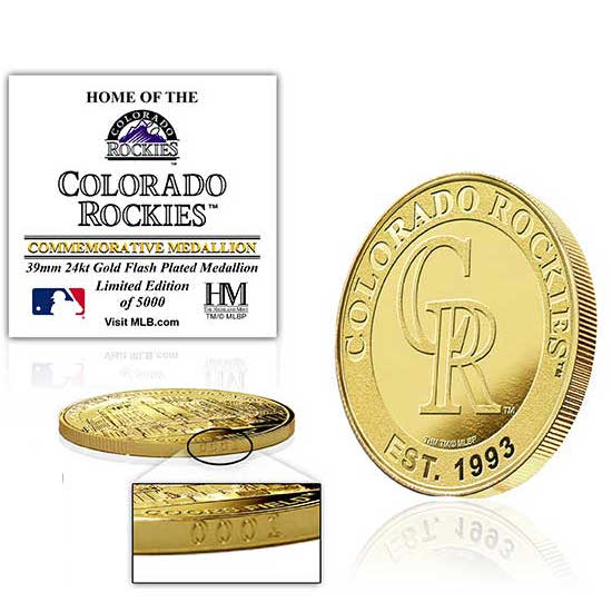 Coors Field 24kt Gold Flash Plated Limited Edition Mint Coin Coors Field 24kt Gold Flash Plated Limited Edition Mint Coin