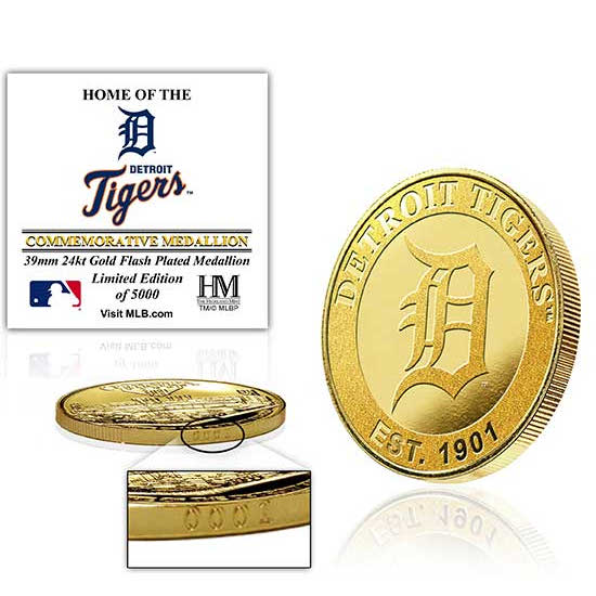 Comerica Park 24kt Gold Flash Plated Limited Edition Mint Coin