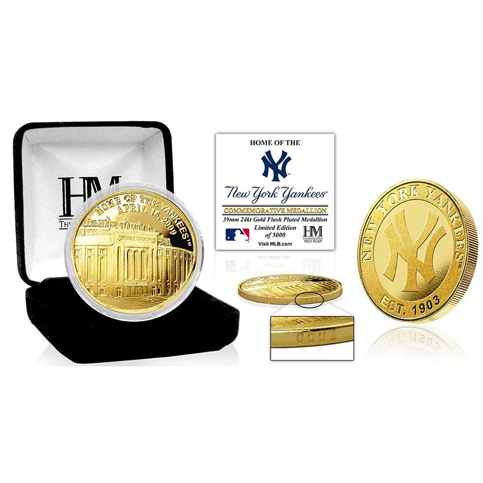 Yankee Stadium 24kt Gold Flash Plated Limited Edition Mint Coin Yankee Stadium 24kt Gold Flash Plated Limited Edition Mint Coin