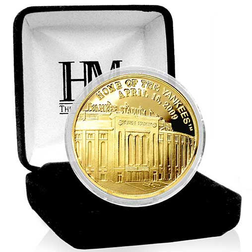 Yankee Stadium 24kt Gold Flash Plated Limited Edition Mint Coin Yankee Stadium 24kt Gold Flash Plated Limited Edition Mint Coin