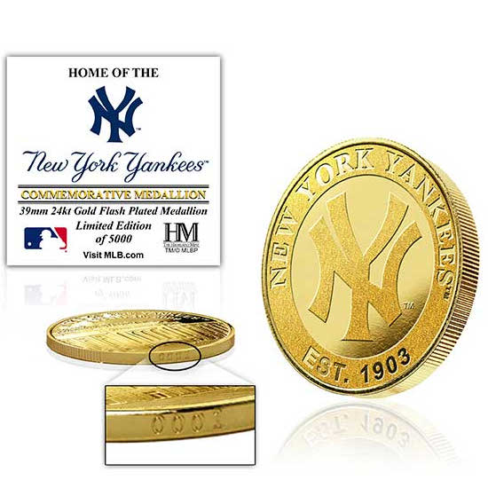 Yankee Stadium 24kt Gold Flash Plated Limited Edition Mint Coin Yankee Stadium 24kt Gold Flash Plated Limited Edition Mint Coin
