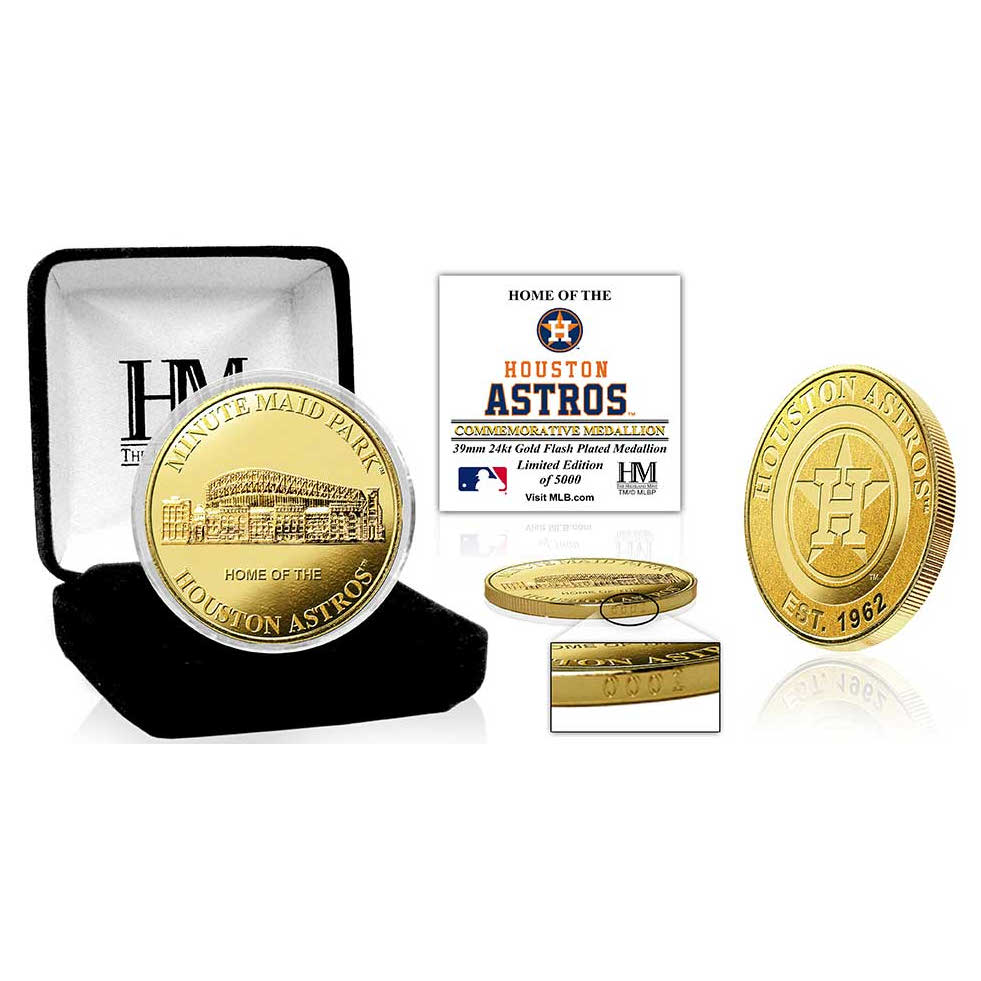 Minute Maid Park 24kt Gold Flash Plated Limited Edition Mint Coin Minute Maid Park 24kt Gold Flash Plated Limited Edition Mint Coin