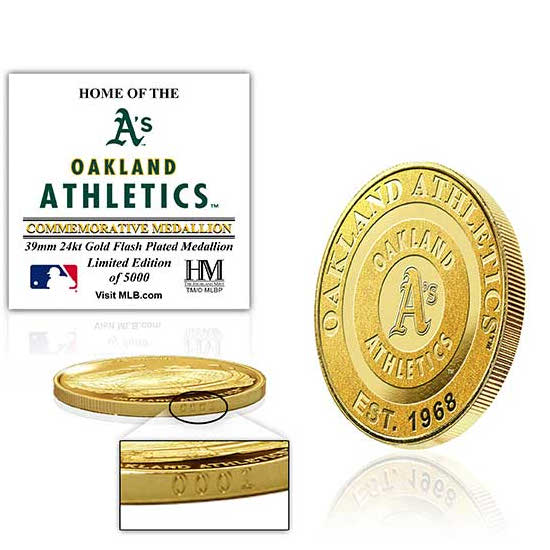Oakland Coliseum 24kt Gold Flash Plated Limited Edition Mint Coin Oakland Coliseum 24kt Gold Flash Plated Limited Edition Mint Coin