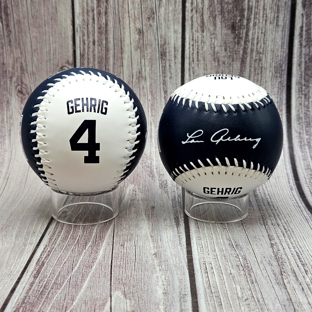 Lou Gehrig New York Yankees Hall of Famer Name & Number Baseball with Statistics