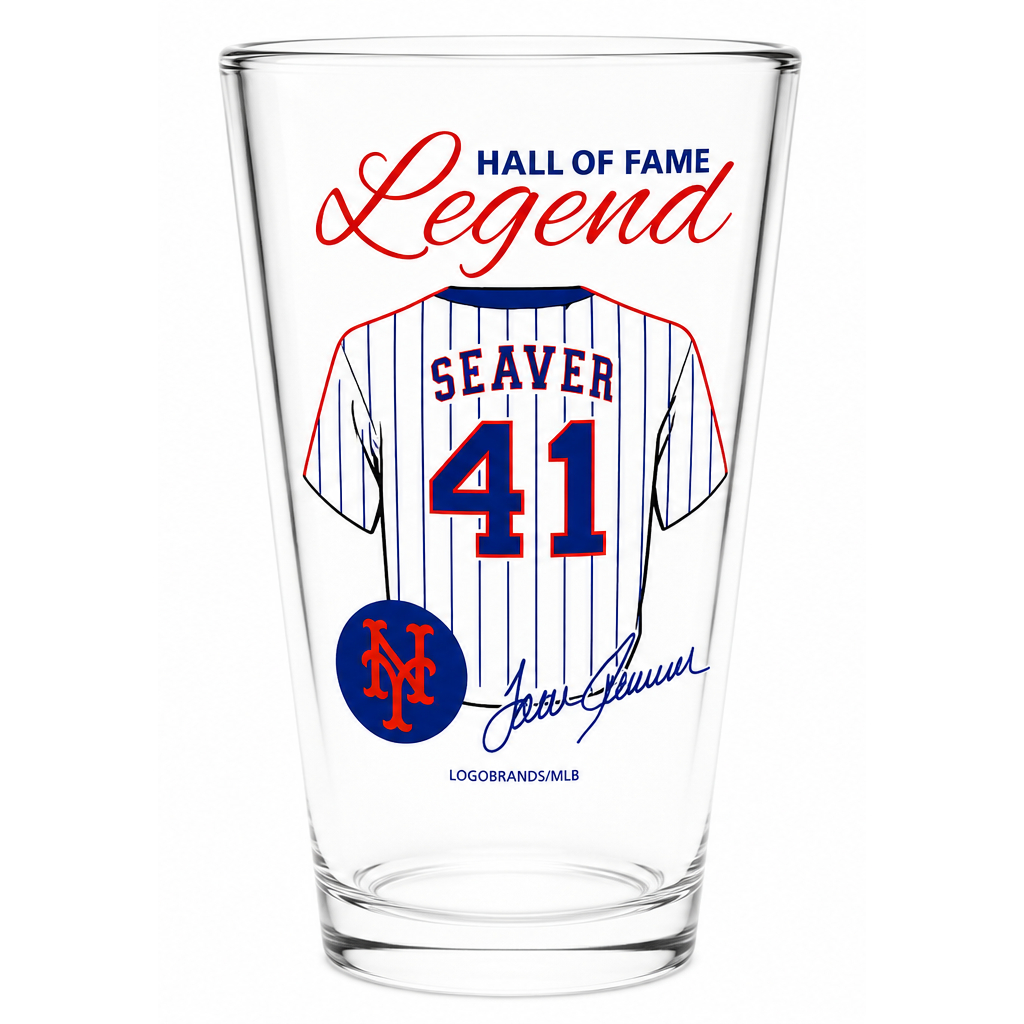 Tom Seaver Baseball Hall of Fame Legend Player Pint Glass