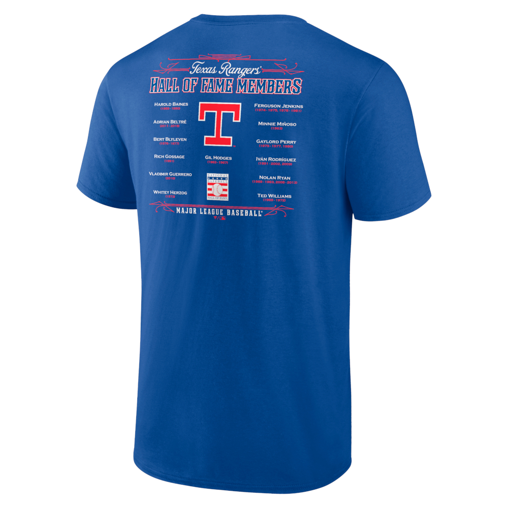 Men&rsquo;s Texas Rangers Royal Hall of Famer Roster T-Shirt