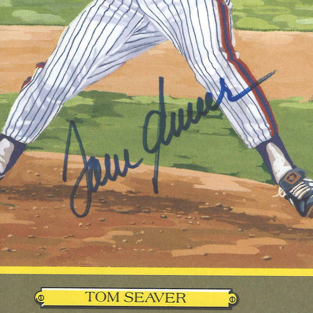 Tom Seaver Autographed Perez-Steele Great Moments Jumbo Postcard # 73 (PSA-41)