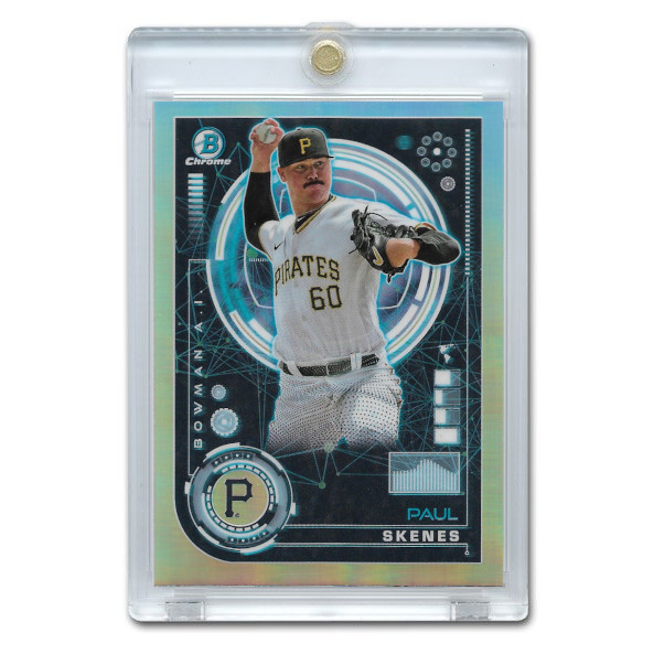 Paul Skenes Pittsburgh Pirates 2024 Bowman Chrome AI # 15 Pre-Rookie Card