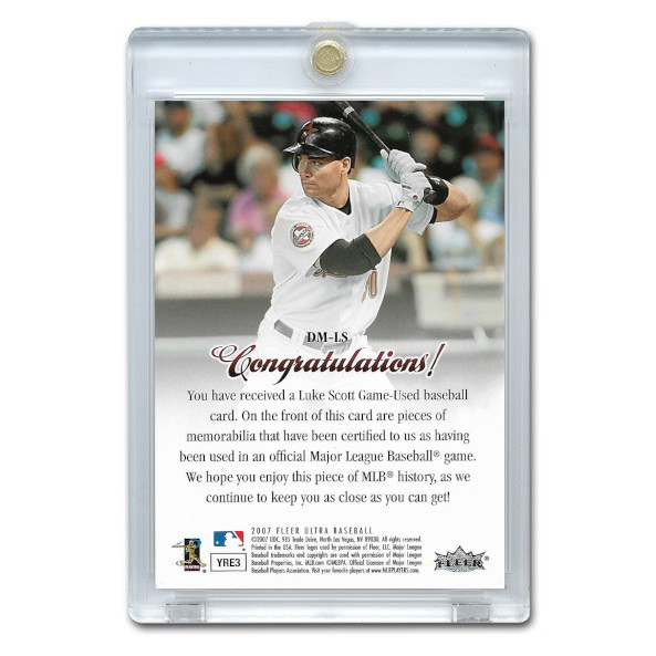 Luke Scott 2007 Fleer Ultra Dual Materials # DM-LS