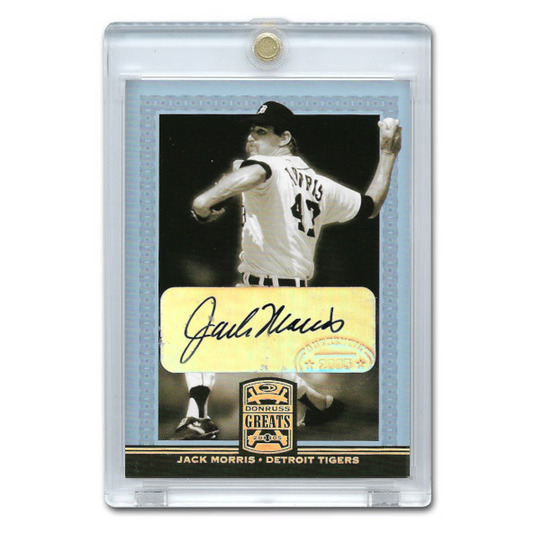Jack Morris Autographed Card 2005 Donruss Greats Gold Holofoil Signatures