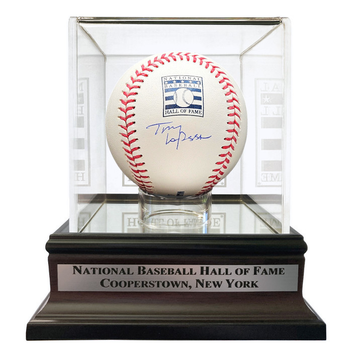 Tony La Russa Autographed Hall of Fame Logo Baseball with